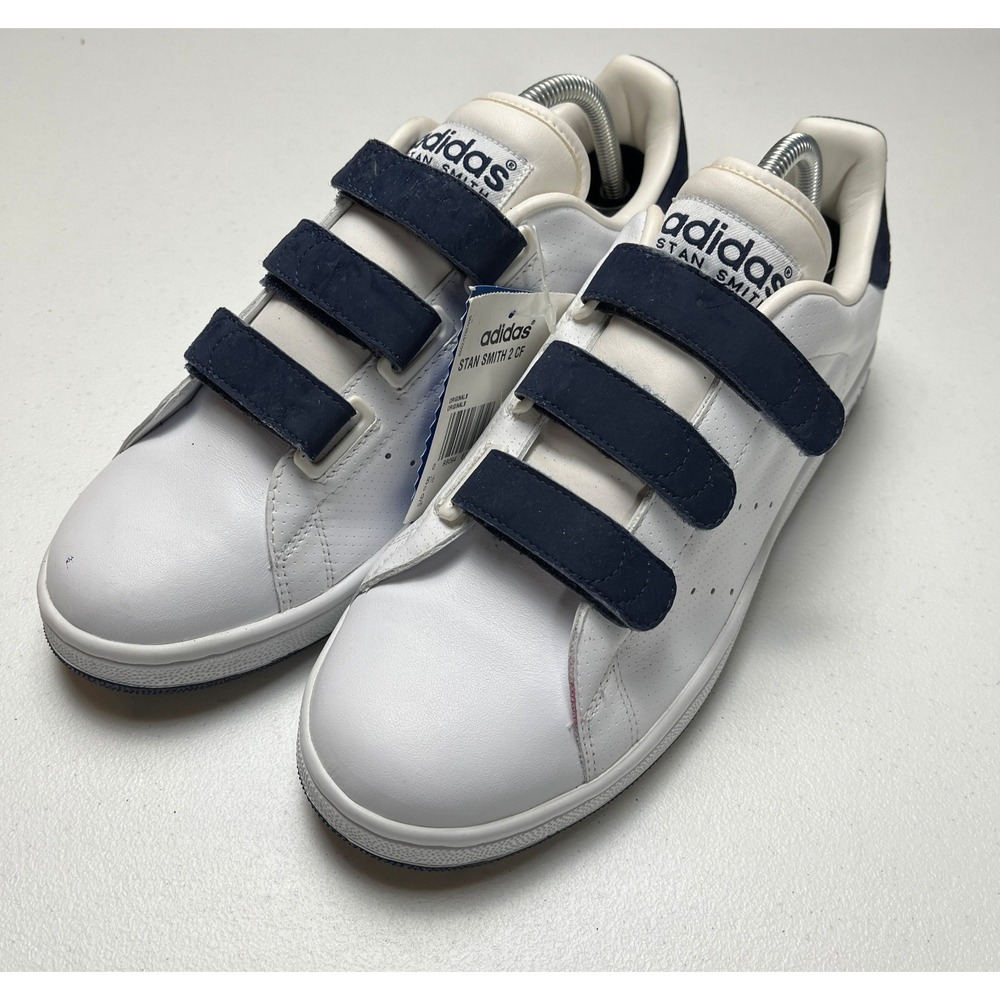 Vintage Adidas Originals Stan Smith 2 CF Sneakers Men 9 White Hook & Loop 2006